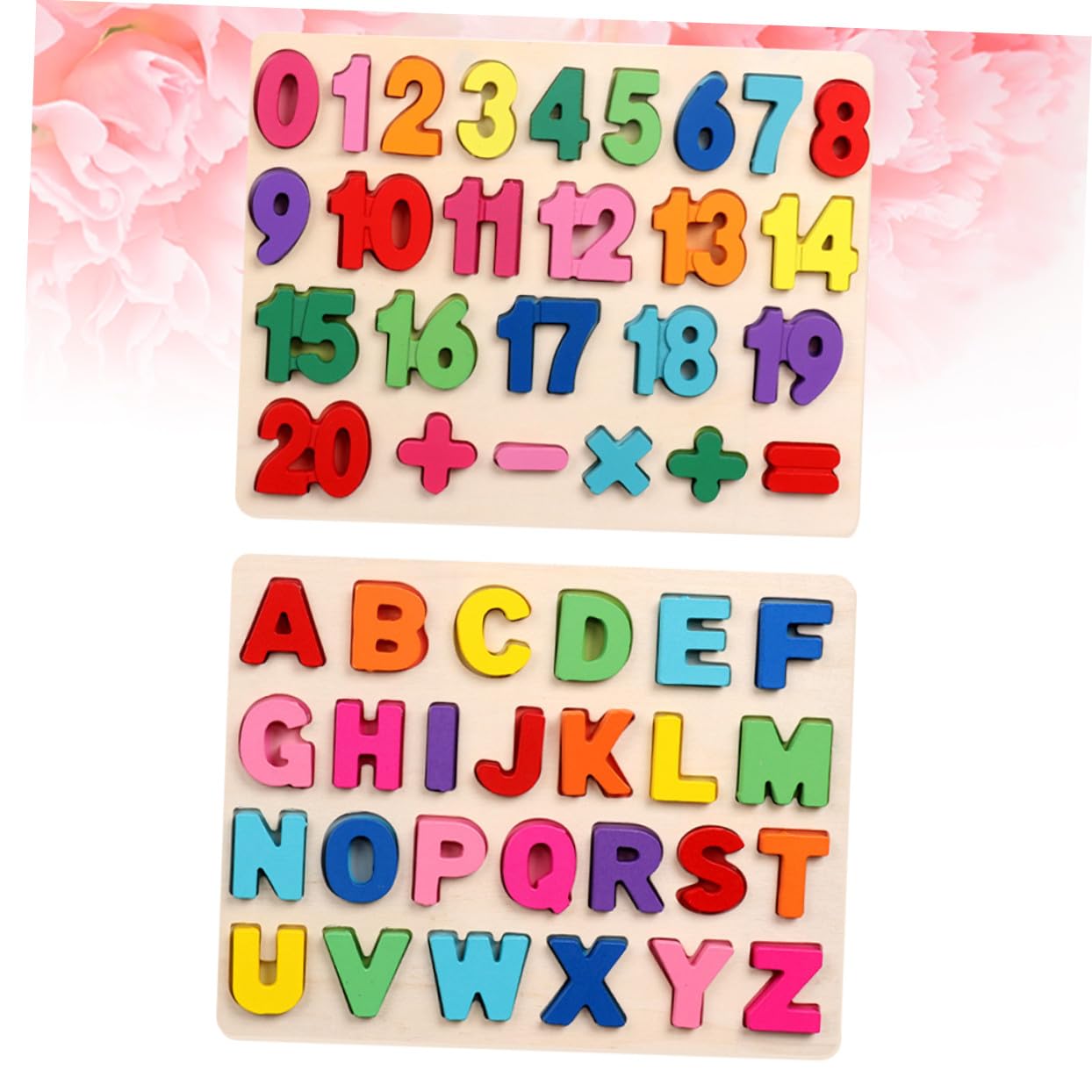 Puzzle Numerici in Legno per Bambini, Set Educativo 1 Pezzo | Apprendimento di Conteggio e Addizione, Tavola Cognitiva Lettere e Numeri