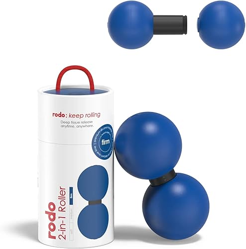 Rodo Rodillo de bolas firme 2 en 1 de cacahuete y lacrosse  Herramienta de masaje de tejido profundo para fascia, fascitis plantar, caderas y