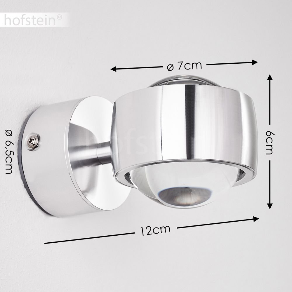 HOFSTEIN LED Außenwandleuchte Florenz, moderne Wandlampe aus Metall/Glas in Anthrazit, Wandleuchte mit Up&Down Lichteffekt, Außenleuchte für Eingangsbereich, 2 x 3 Watt, 480 Lumen, 3000 Kelvin, IP44
