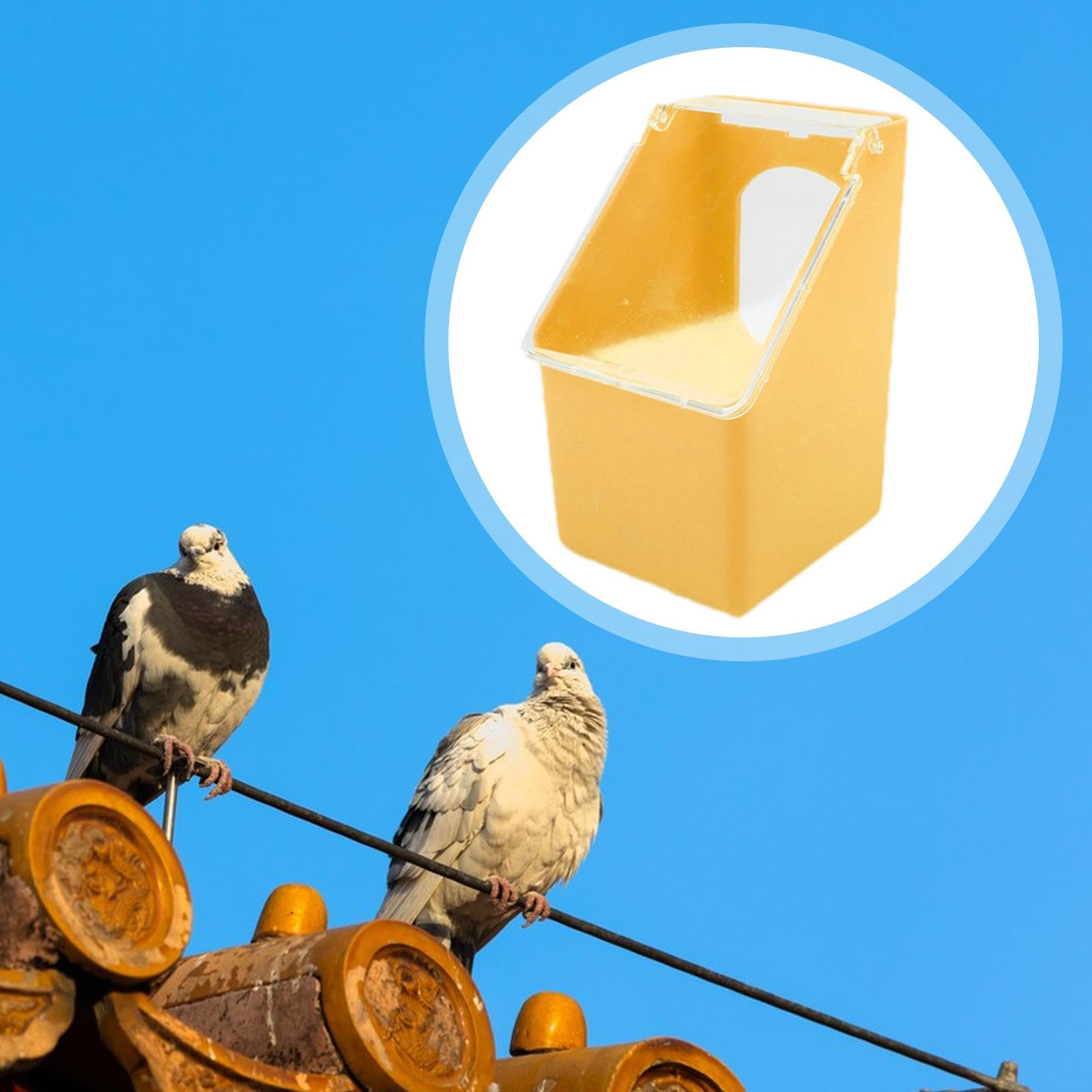 Mangeoire Suspendue pour Pigeons, mangeoire légère, boîte d'alimentation pour Oiseaux (perruches, calopsittes, Poules, Pigeons), CafÉ