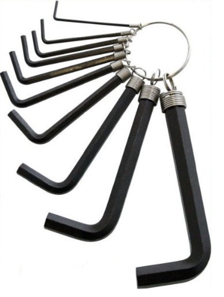 Practa 10Pc Metric Hex Allen Alan Key Wrench Set 1.5Mm - 10Mm With Keyring