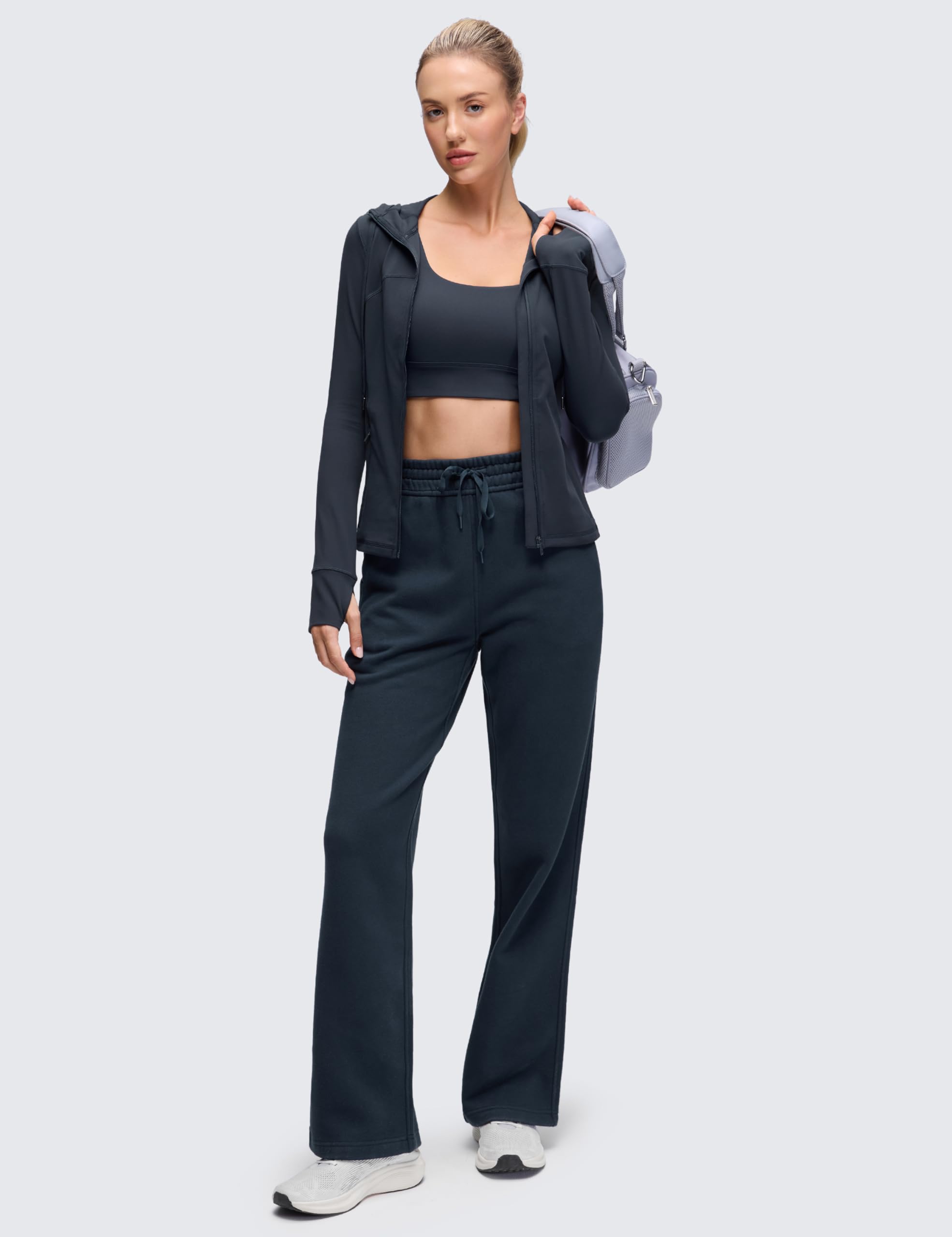 CRZ YOGA Giacca da allenamento da donna con zip e cappuccio