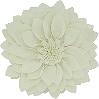 Vista 5 de SARO LIFESTYLE Almohada de fieltro en forma de flor