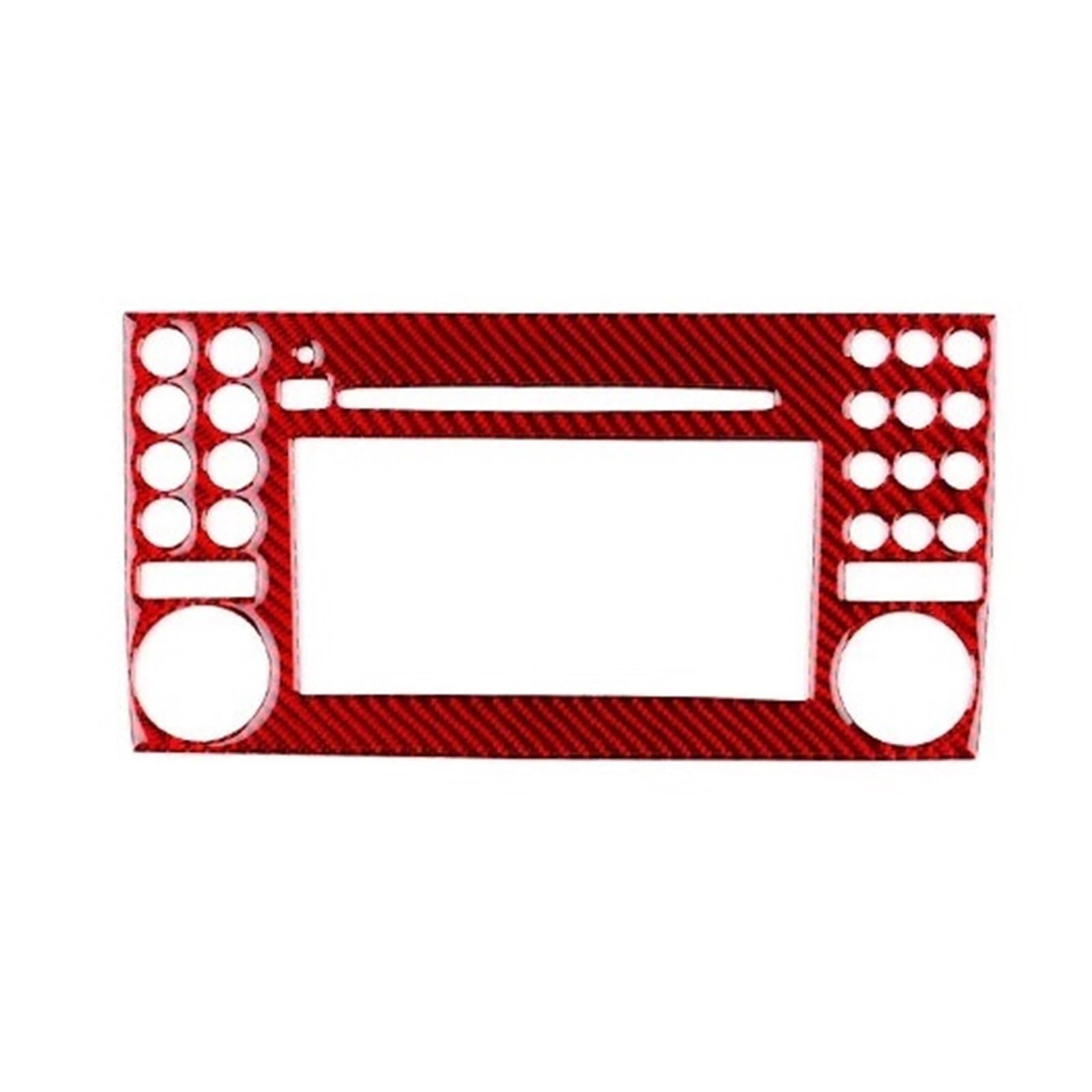 VNHLOTVJL Real Soft Carbon Fiber Central Control Button Panel Trim Sticker Compatible for Mercedes Benz SLK R171 2004-2010(Red LHD RHD)