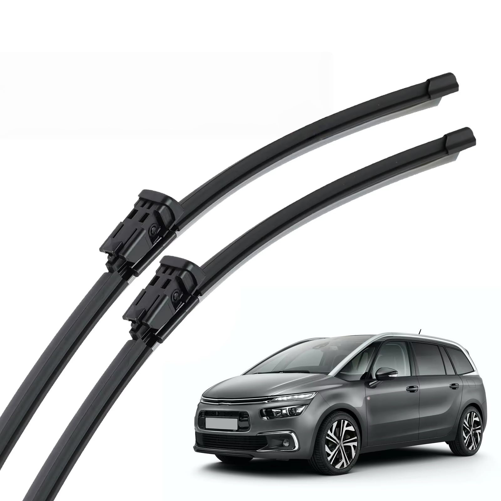 PAPEP Windscreen Wiper Blades for Citroen C4 Grand Picasso / C4 Picasso MK2 2013-2022 30"+30", Front Replacement Wipers OEM Quality Water Repellent Rubber Automotive Windshield