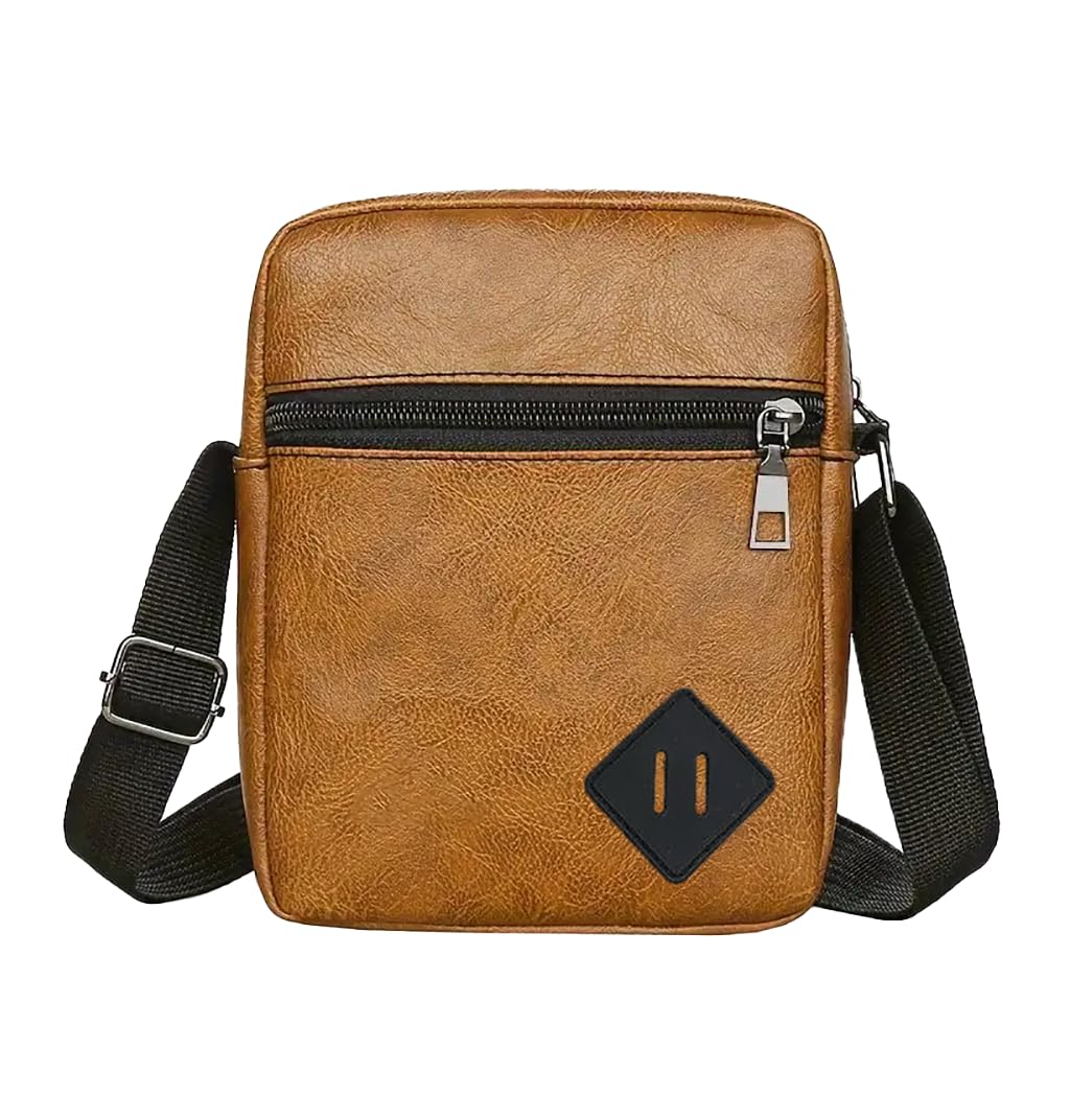 flymann Vegan Leather Messenger Bag Shoulder Bag | Sling Cross Body Travel Bag-picture-54