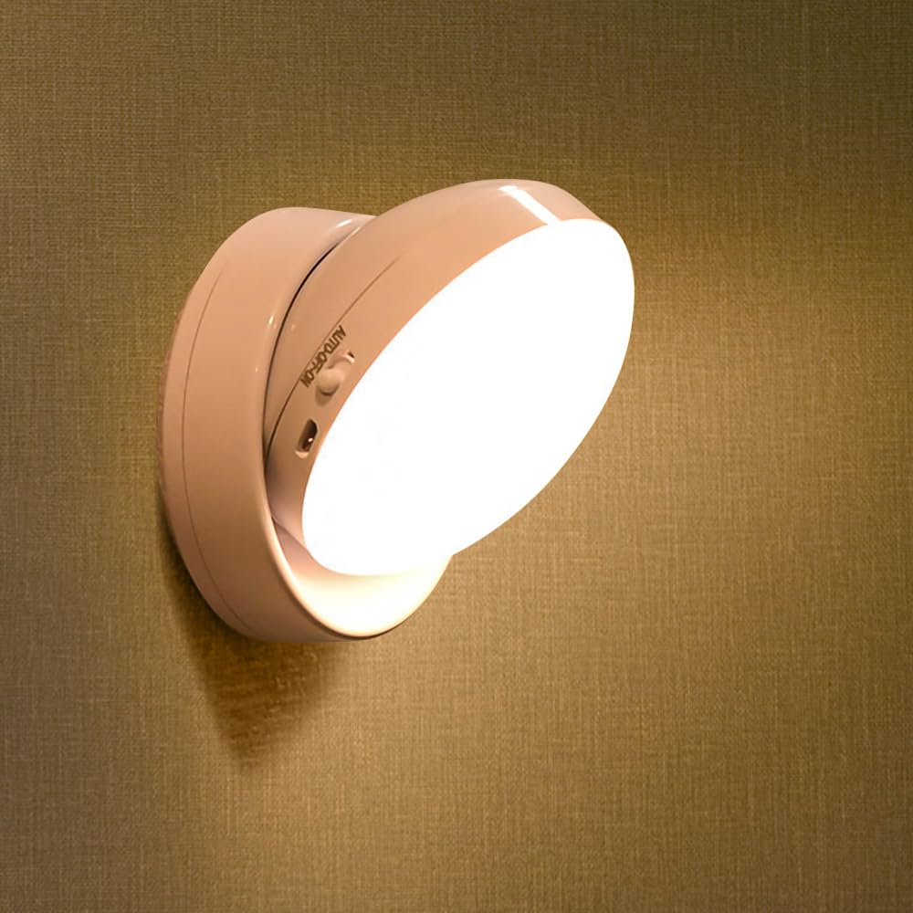 IXYHKB LED Motion Sensor Light, Motion Sensor Lights Indoor USB Rechargeable with Auto/On/Off Modes, Stick on Sensor Led Night Lights for Wall, Closet, Bedroom, Wardrobe and Kitchen