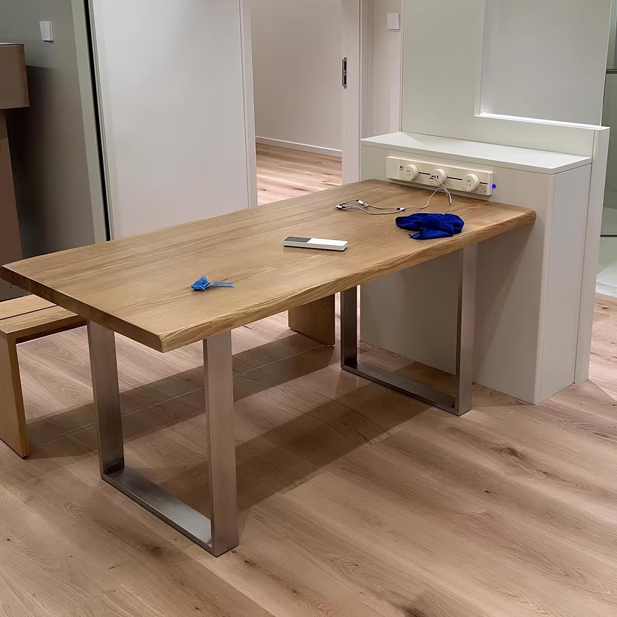 Piedini di Supporto in Metallo Grandi – Gambe per Tavolo in Acciaio Larghezza 50/60/70cm – Gambe di Ricambio per Tavolo da Pranzo/Scrivania/Tavoli da Bar(50x72cm(20x28in))