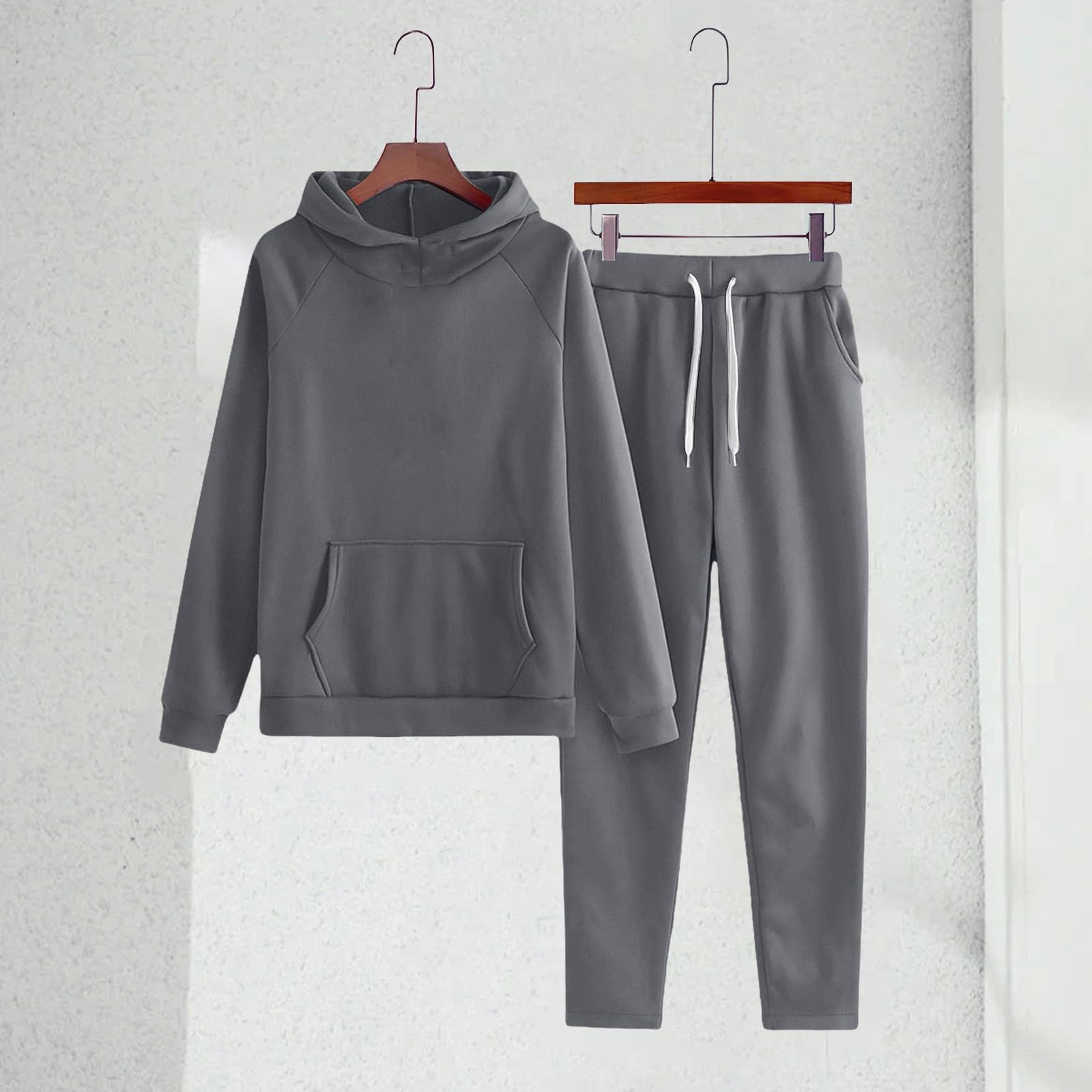 Survêtement 2 pièces en polaire pour garçons et filles - Coupe ample - Pull à manches longues et cordon de serrage - Ensemble grenouillère