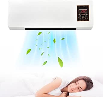 Split Max Aire Acondicionado Portátil, 2 En 1 Frío Y Calor Aire, Acondicionado Split Con Temporizador, AireAcondicionado Pared Sin Unidad Exterior, Para El Hogar, Sala De Estar Y Dormitorio