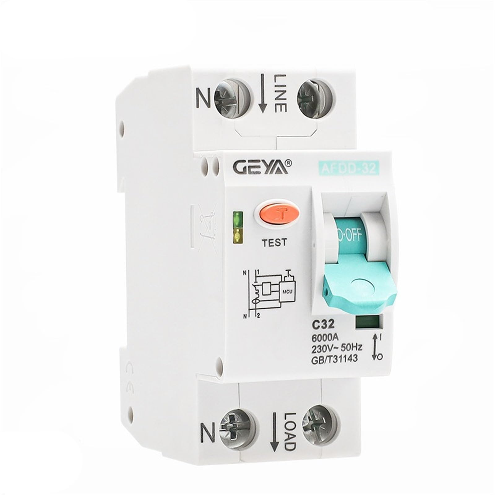 Lhnbgtuiw B Curve Afdd-32 Arc Fault Detecion Device Circuit Breaker Interrupte Overload Short Protection 32A 6Ka 1P+N(,25V)