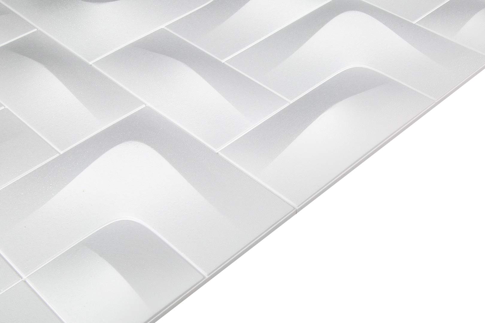 MARBET DESIGN 3D Wandpaneele (1 Platte, 0,46m²) Styropor Paneele weiß 96x48x3cm Wandverkleidung Wärmedämmung (PD-1) 3D Schaumstoff Wand Platten Gaming