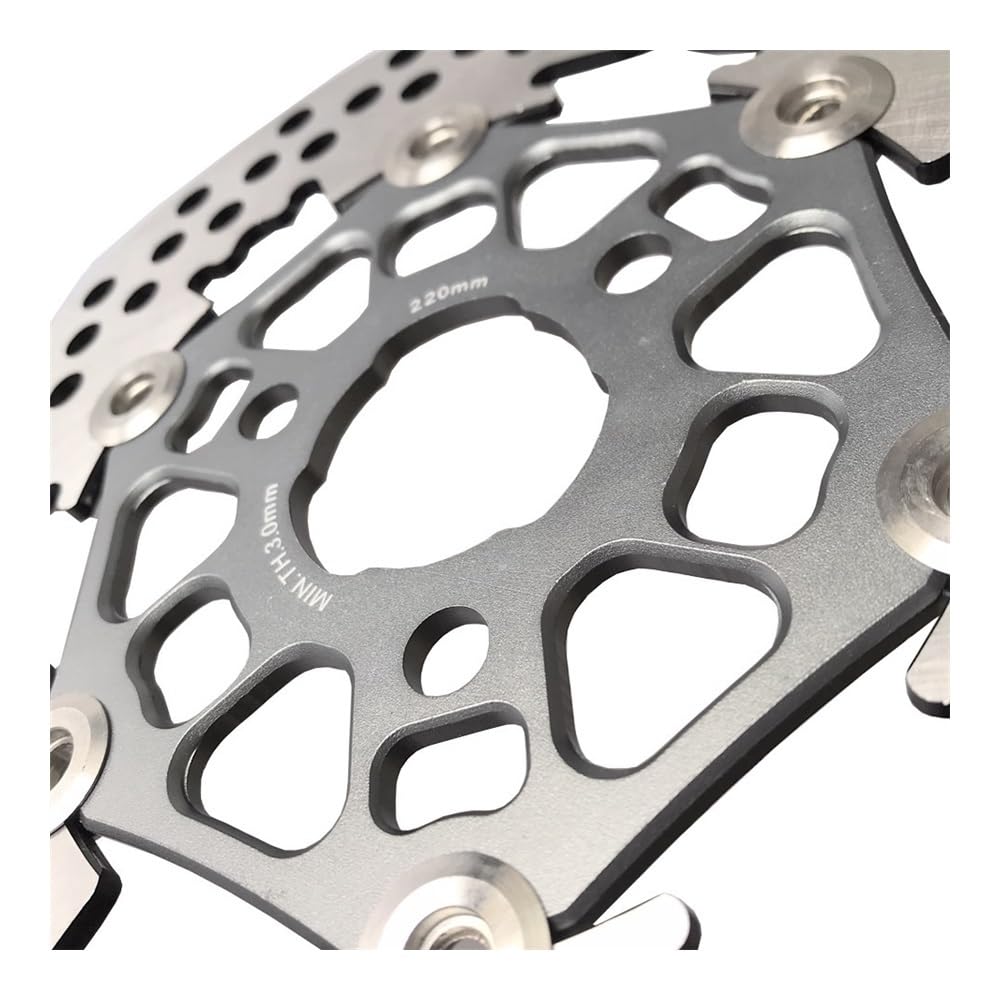 moto Rotore Disco freno posteriore Disco Freno Universale Flottante Per Moto, 220 Mm, Per Passo Del Foro 57, Per Scooter, Sportive, Accessori Di Ricambio