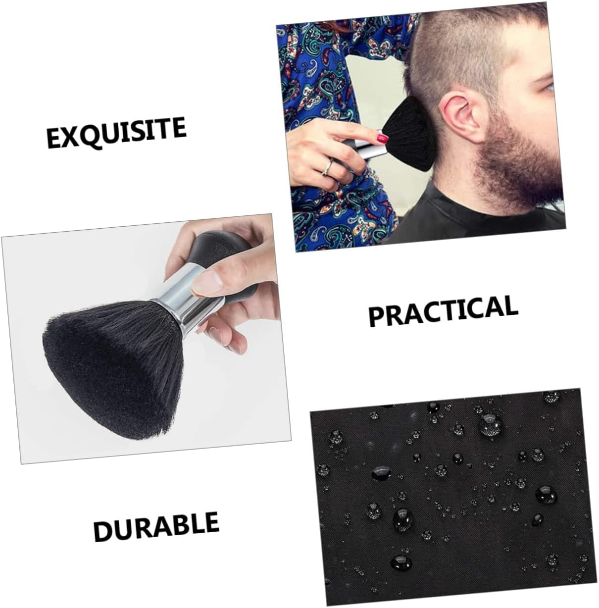Ipetboom Professional Barber Cape with Neck Closure and Neck Duster Brush for Hair Cutting and Salon Use Lightweight Anti-Static Hairdressing Cape for Men and Women