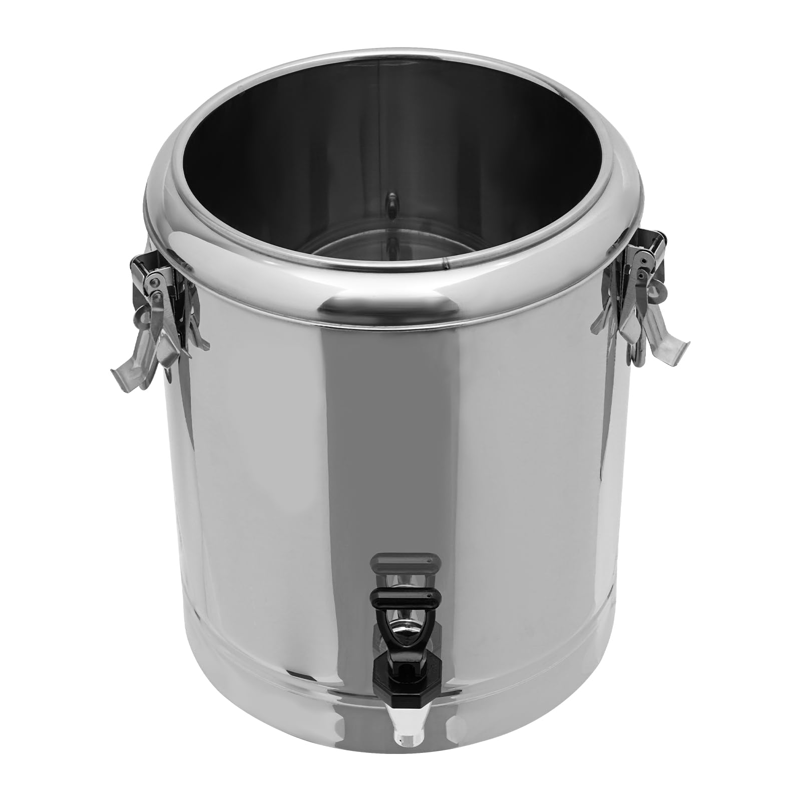 Contenitore termico in acciaio inox, 14 l, per il trasporto, professionale, per gastronomia, con manici per il trasporto, per cibi e bevande, tè freddo, latte, caffè