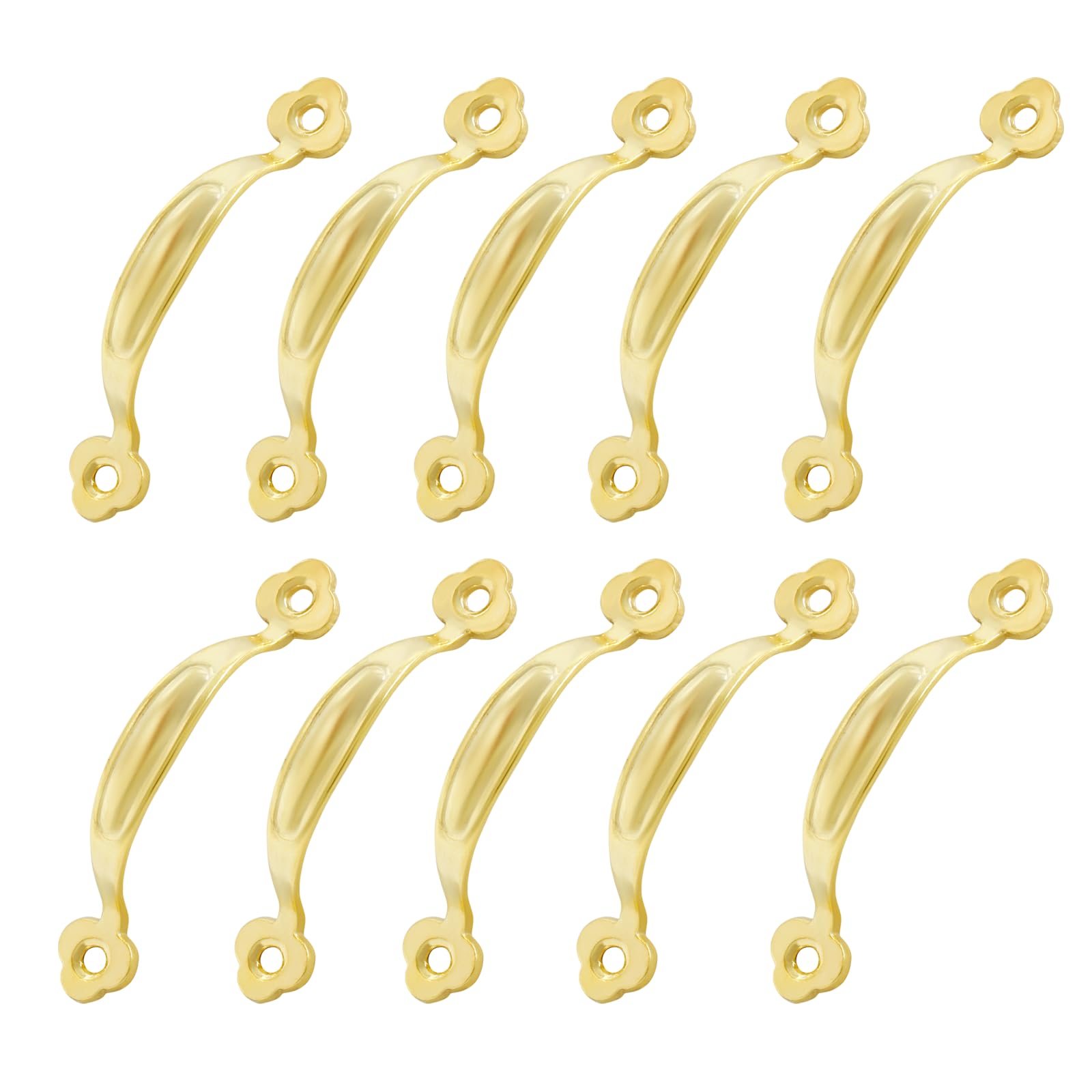 Bivethoi 12 Pcs Small Barn Door Handles, Rustic Gate Pull Handle Gold Sliding Door Hardware for Outdoor Garage Fence, Indoor Drawer Closet Cabinet