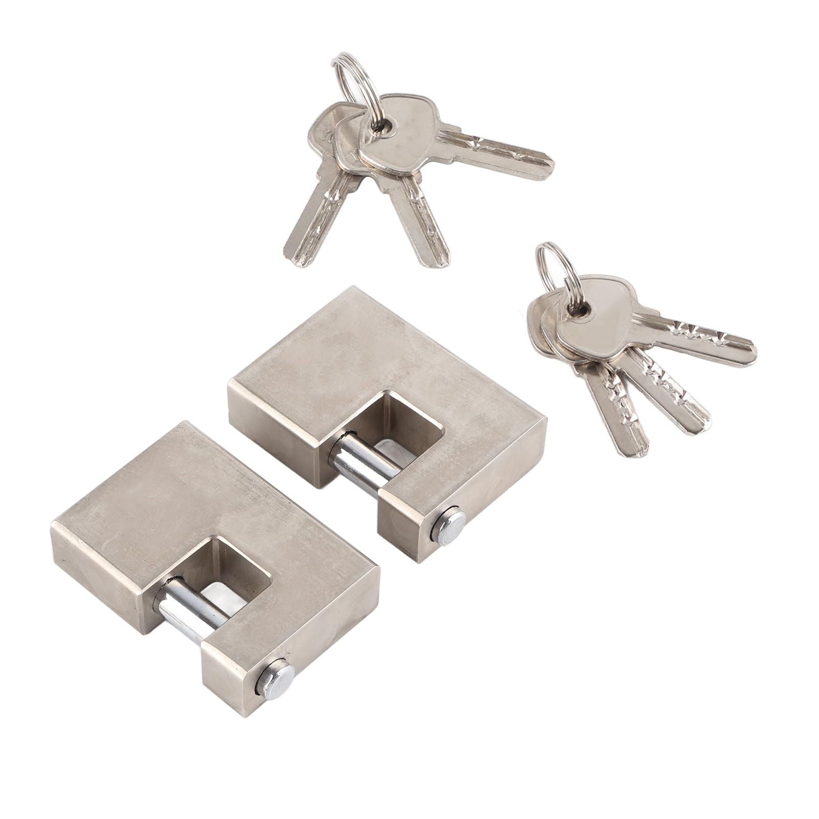 Lokta na Kłódki Ciężkiej, 2PCS High Security Monoblock Lock z Klawiszami, Kłódka na Zewnątrz do Garażowego Kontenera Wysyłkowego
