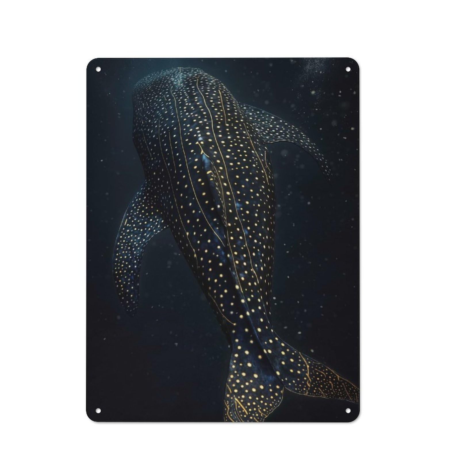 Whale Shark Underwater(4) Retro Metal Wall Decor 40x30cm, Vintage Tin Sign for Coffee Bar, Kitchen, Bistro Or Tea Corner