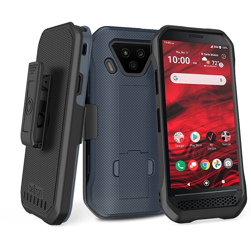 BELTRONDuraForce Ultra 5G UW Case with Clip, Heavy Duty Case with Swivel Belt Clip for Kyocera DuraForce Ultra 5G E7110 (Verizon) Features: Secure Fit & Built-in Kickstand (Gunmetal Grey)
