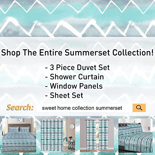 Image of 1500 Supreme Collection Extra Soft Summerset Ocean Vibe Chevron Pattern Sheet Set - Luxury Bed Sheets Set with Deep Pocket Wrinkle Free Bedding, Printed Pattern