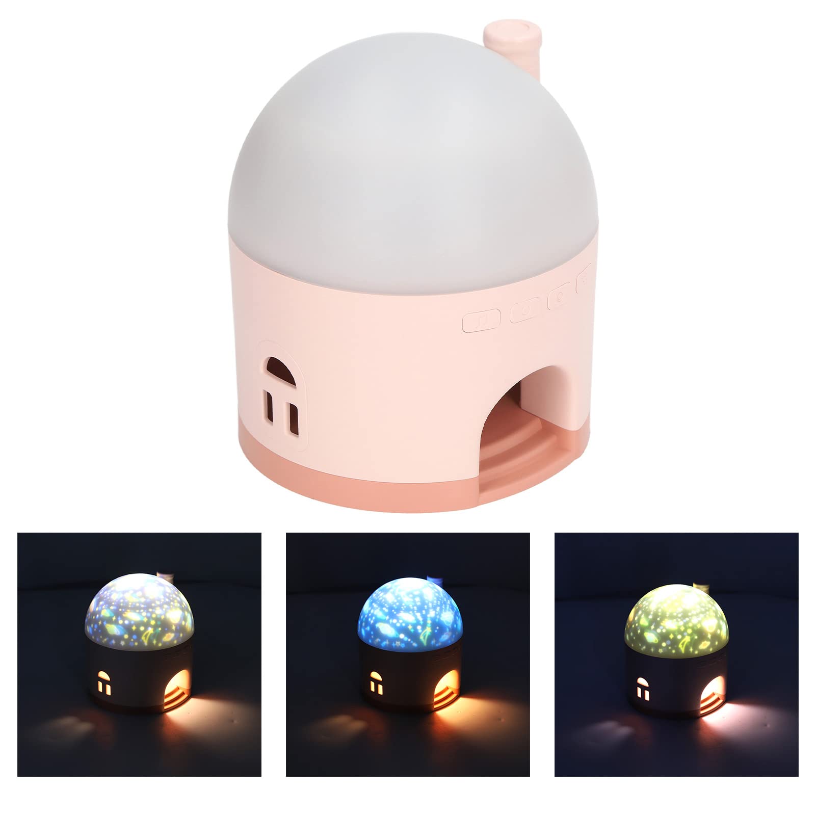 Luz Nocturna De Proyección De Estrellas, Proyector De Estrellas Y Luna Giratoria De 360 ​​°, Lámpara De Escritorio, Lámpara De Proyección De Cielo, Decoración De Pared Para(Rosa)