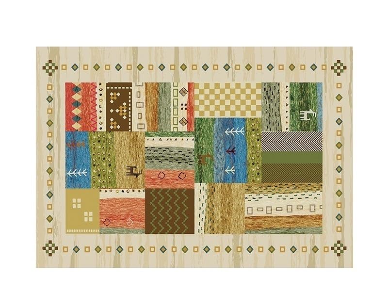 Tapis boho marocain lavable vintage antidérapant 80x120 cm pour salon et couloir