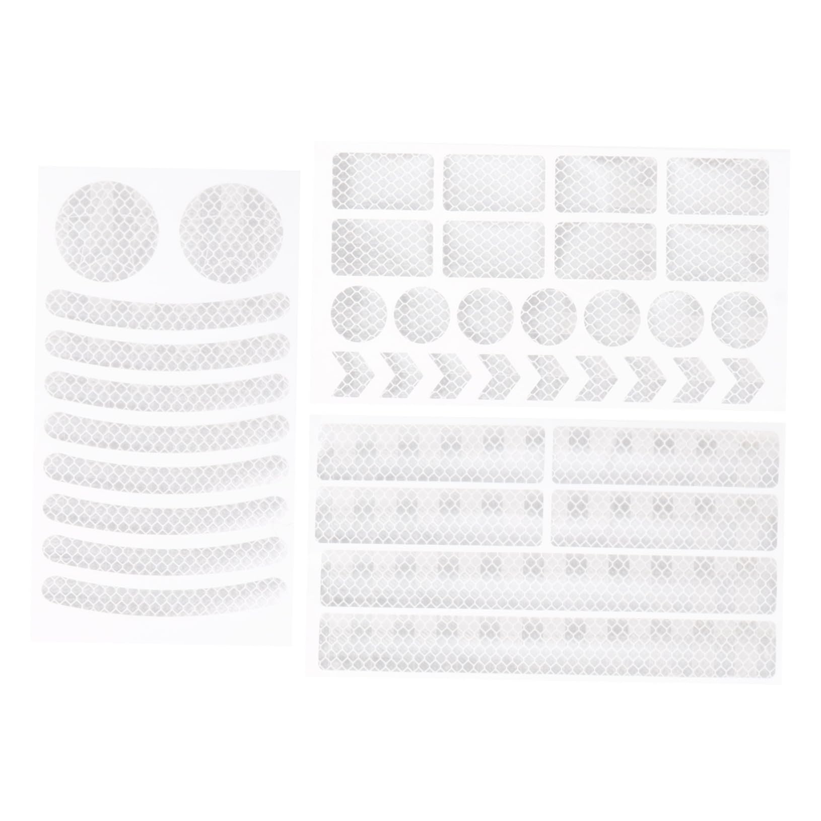 Mikikit Set of Night Bike Reflective Stickers Honeycomb Design Decals Decals for Safety