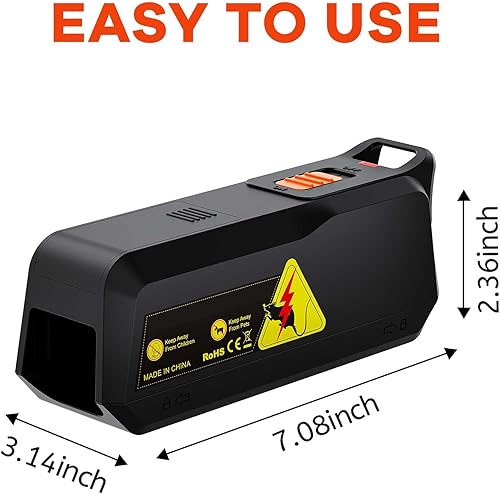 Miniatura 7 de Trampa eléctrica para ratones, mata ratones electrónicos, trampas humanas para ratones interiores para el hogar con pequeño receptor de mouse de