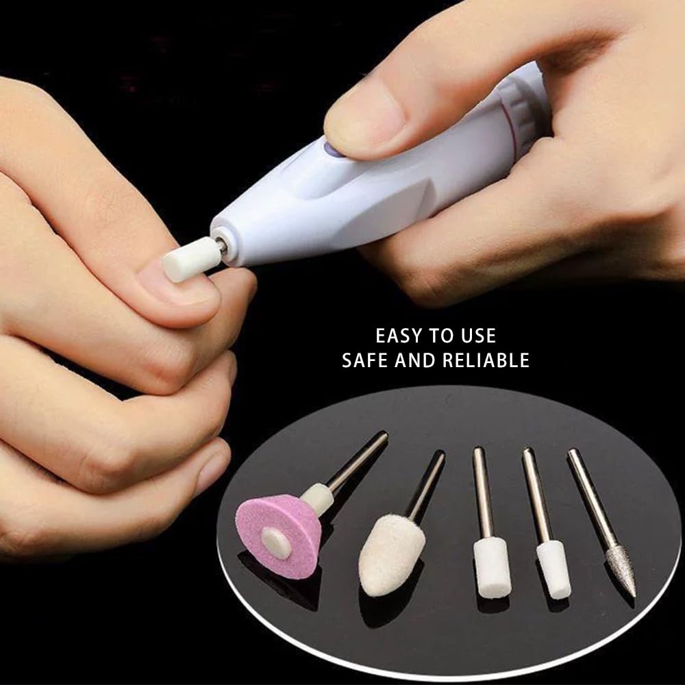 11 punte per fresa per unghie, corindone, punta professionale per unghie per manicure, pedicure