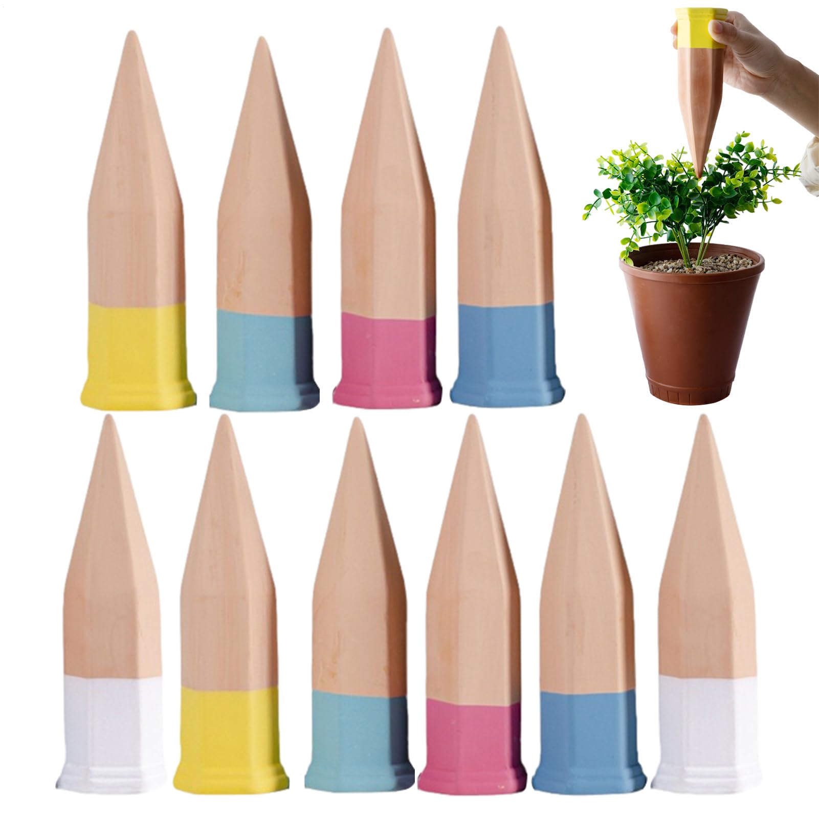 Autoinnaffianti Irrigatore Automatico Verticale | di Irrigazione in Terracotta per Interno, Esterno, Vasi, Piante Appese, Giardinaggio, Fiori