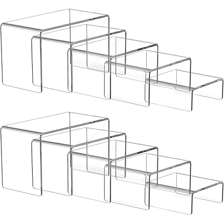 Ouskr Acrylic Risers for Christmas Village Platform Display