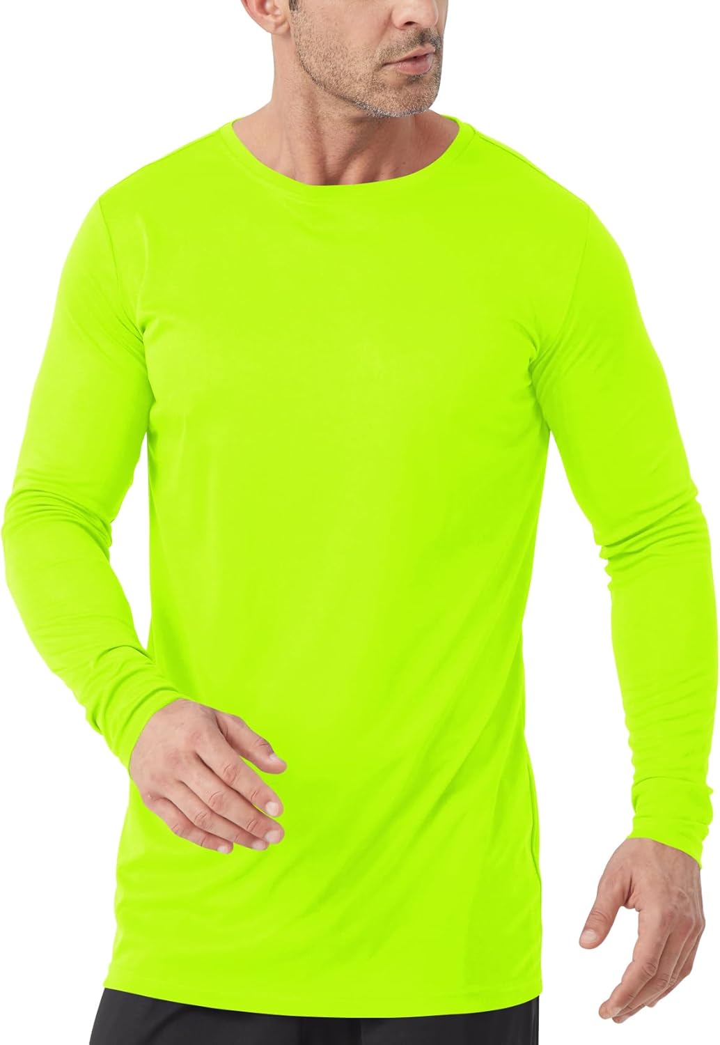 Men's Tall Rash Guard Long Sleeve T Shirts - UPF 50+ Sun Protection Tee Shirt for Fishing, Swim, Hiking
