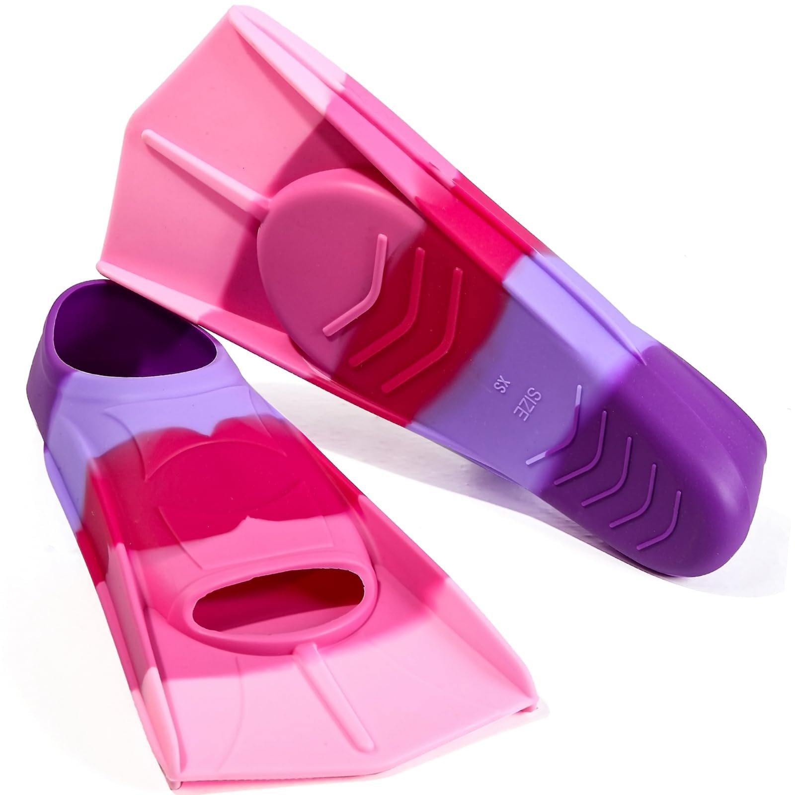 Kids Swim Fins,Short Youth Fins Swimming Flippers For Lap Swimming And Training For Children Girls Boys Teens XXXS