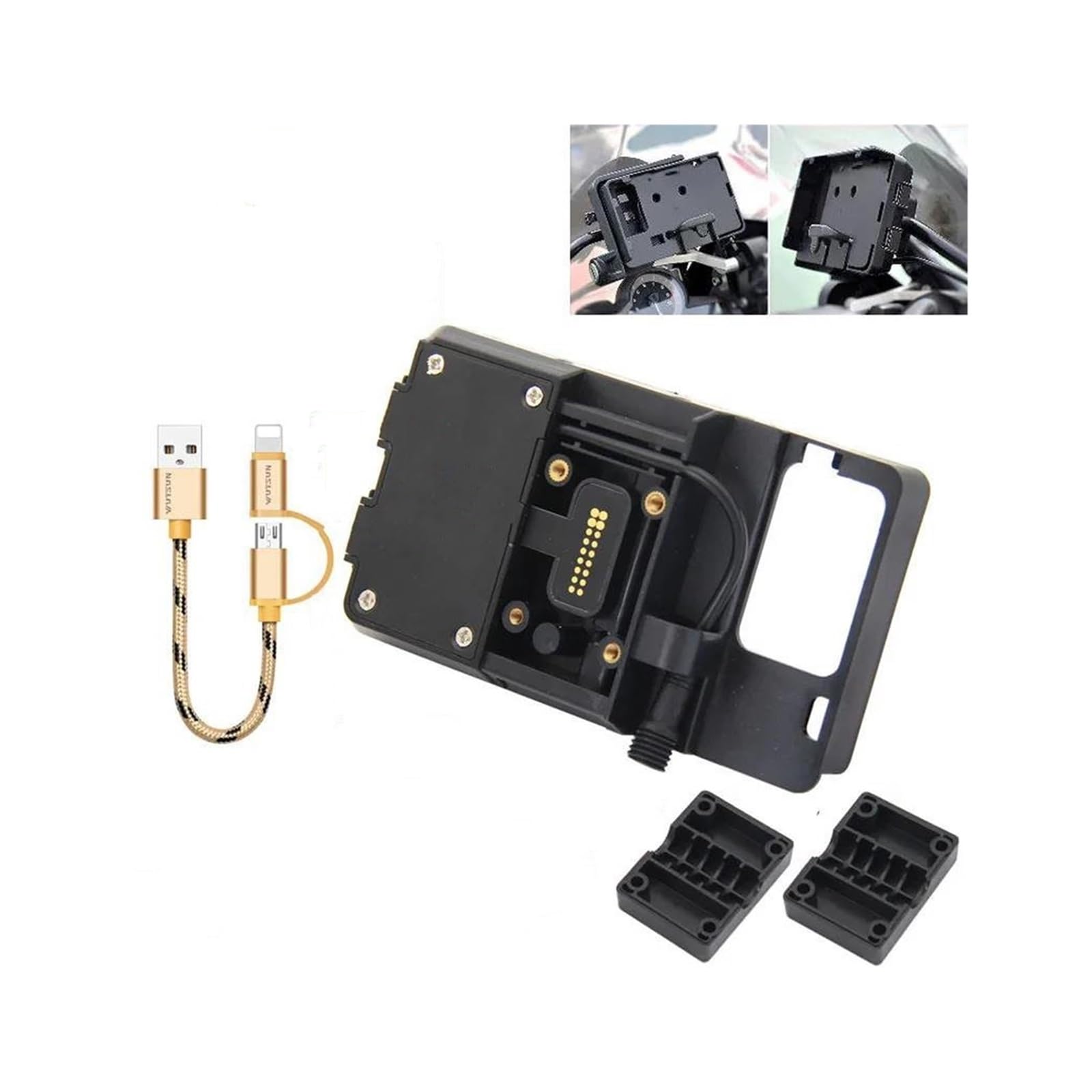 Moto Supporto Navigatore per B&MW R1200GS Navigatore Portatile Caricatore USB Moto Navigazione Telefono Holde ADV 800GS Telefono Staffa Moto