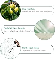 Vista 2 de Red para pájaros para jardín, protege plantas vegetales y árboles frutales, la red de jardín no se enreda y la valla reutilizable protege las frutas