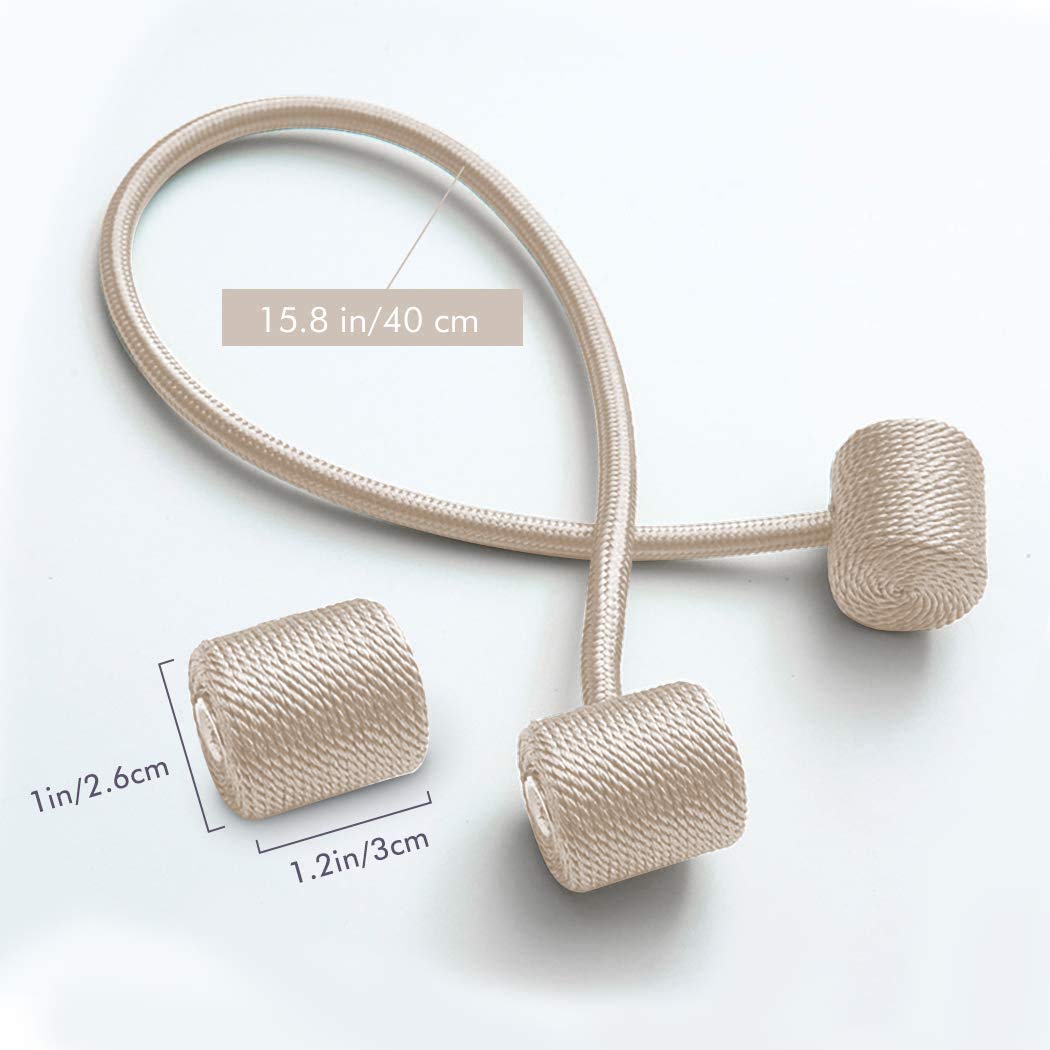 Sangles de rideau, boucle de rideau, embrasse de rideau, embrasse de rideau magnétique, 2/4 pièces pinces for rideaux, attaches de corde, boucles de porte-rideaux for draperies de fenêtre (doré, paque