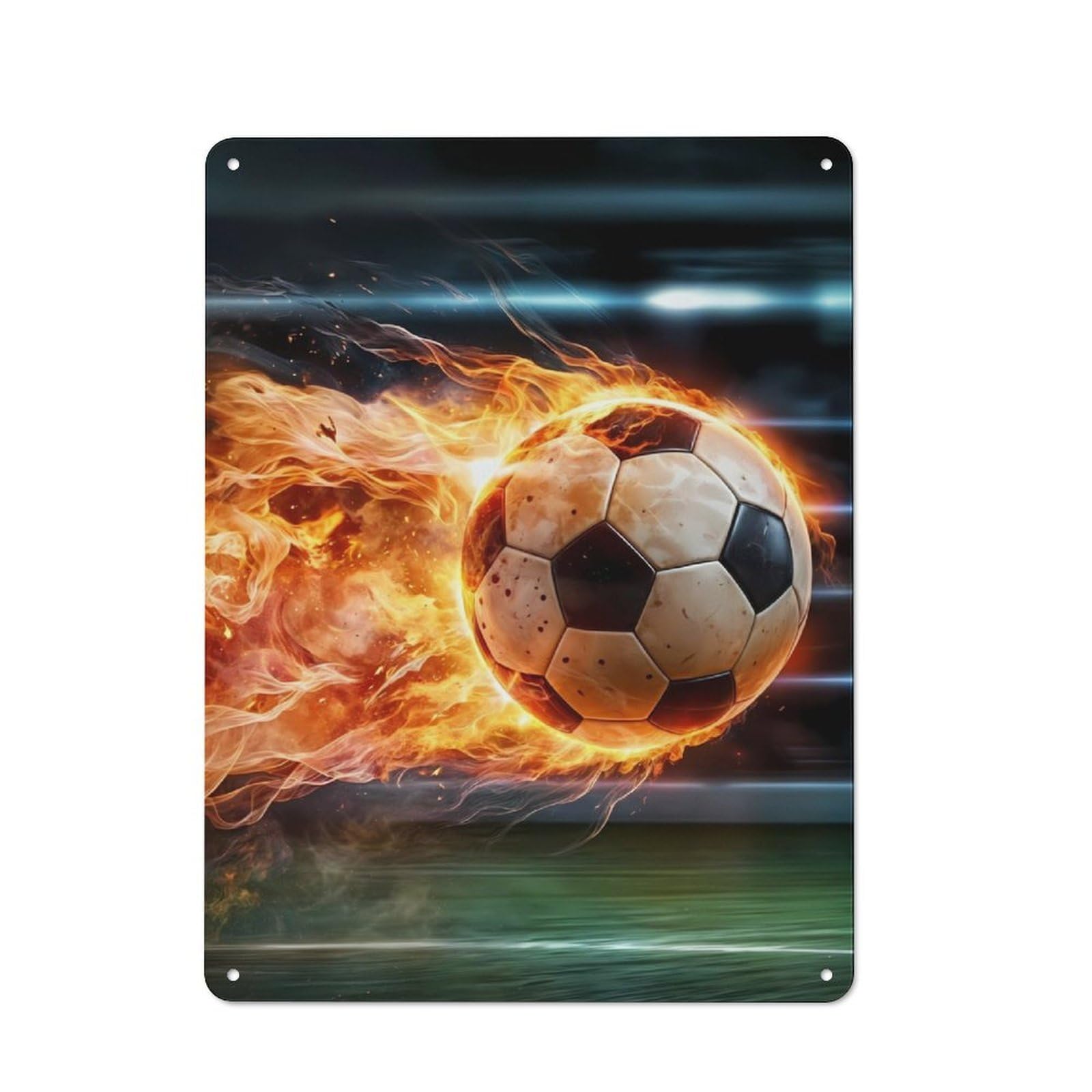 Junmoney Fire Ball Effect Decorative Metal Plaque For Bar Wall, Pub Room And Party Space, Gift For Friends, Dad Or Home Bar Owners, 40X30cm