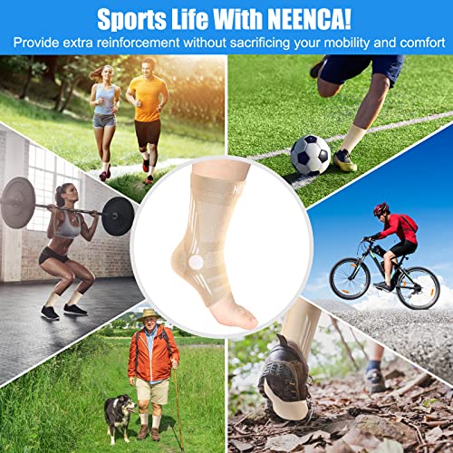 Image of NEENCA Foot & Ankle Brace Socks for Sprained-Ankle Compression Sleeves Set