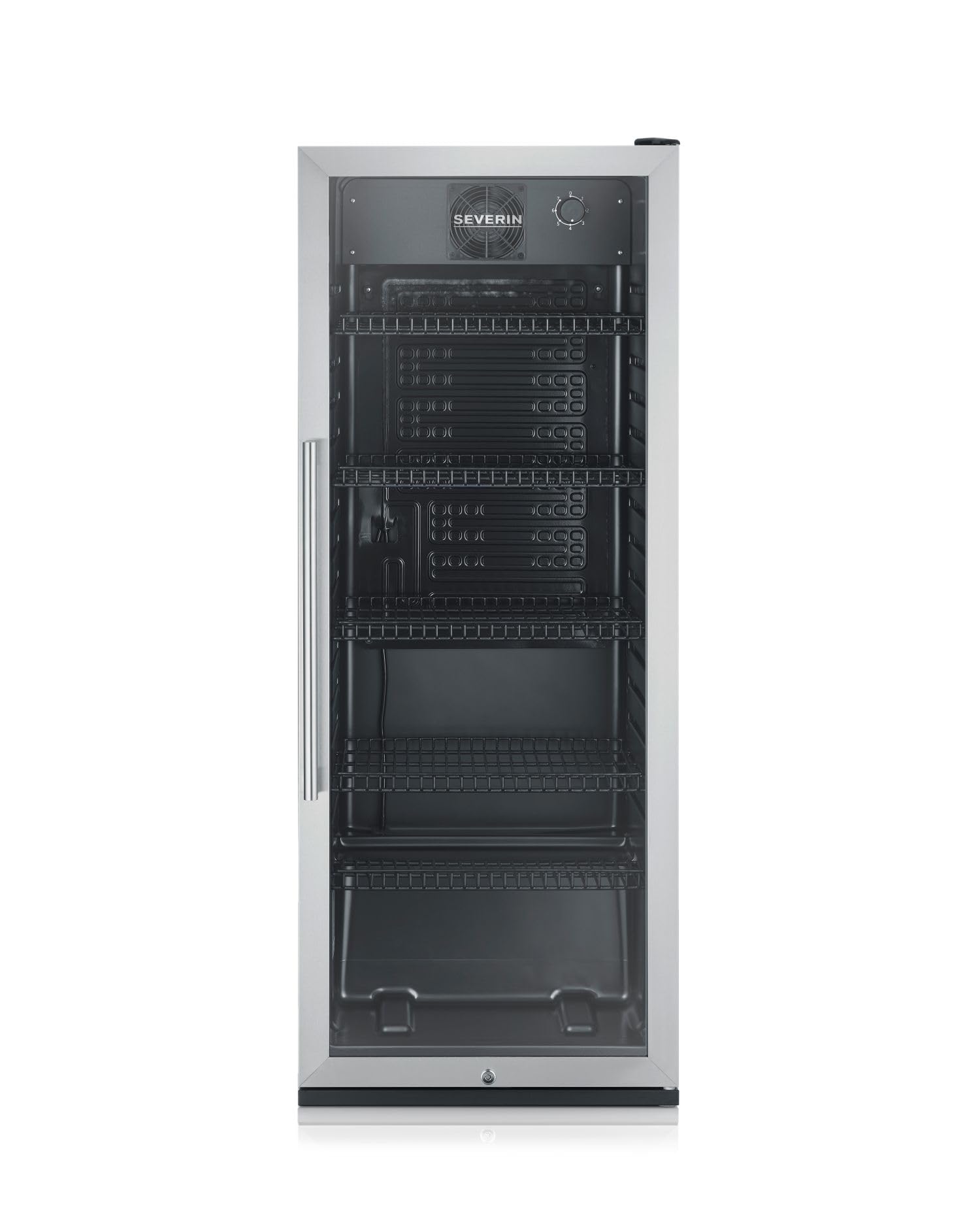 Bottle Fridge, 241L, Black-Silver