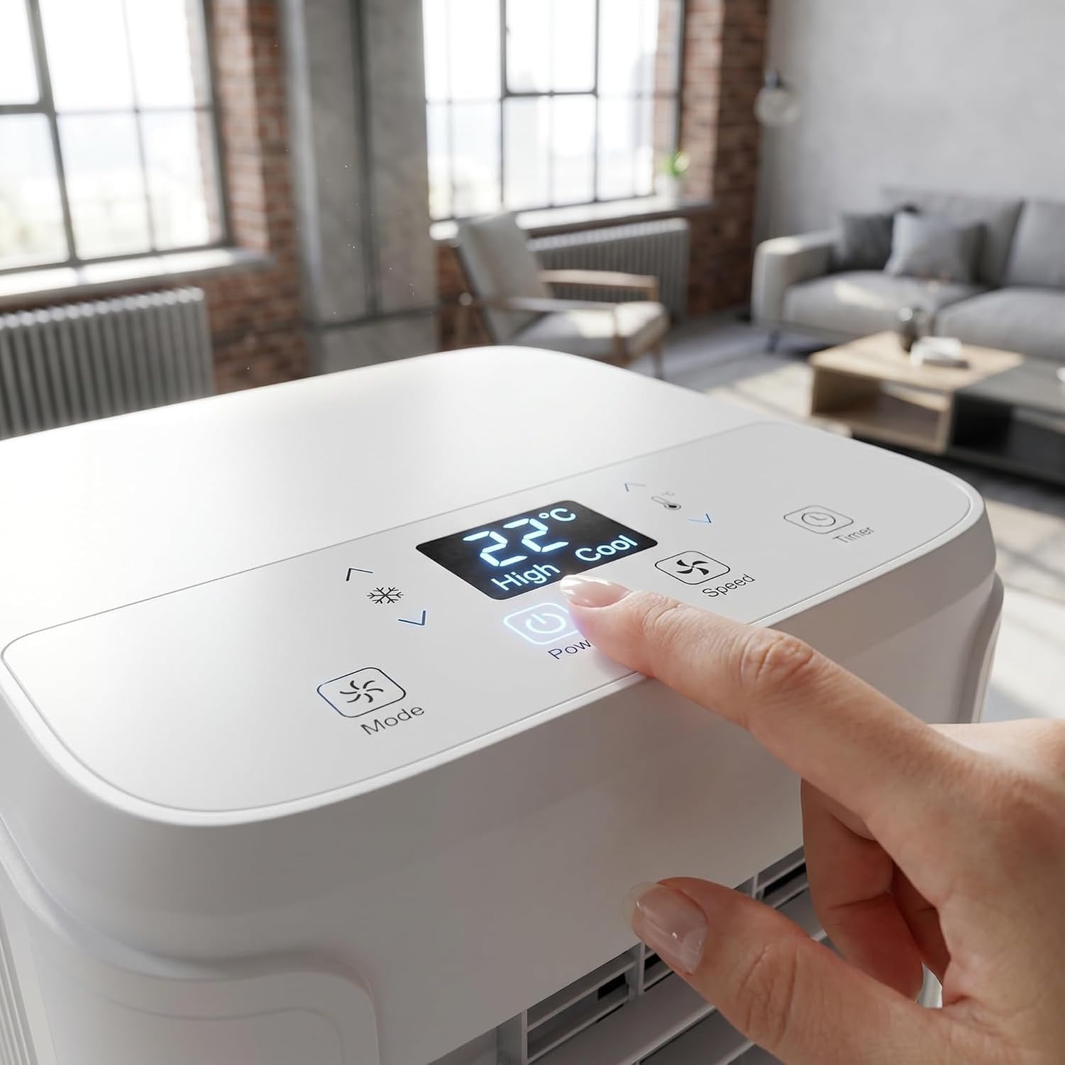 Tragbare Klimaanlage 10000 BTU, 3-in-1 Kühlgerät mit Luftentfeuchter, Ventilator und Fernbedienung für Raum bis-22 m², energieeffizienter leiser Betrieb für Zuh, 10000 BTU, 10000 BTU
