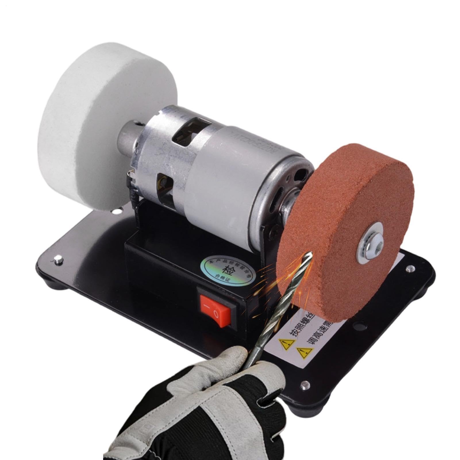Mini Touret À Meuler | 100 W 6000 Tours Par Minute Vitesse Maximale Mini Silencieux - Machine À Meuler Et Polir De Table - Idéal Pour Polissage De Bijoux En Métal, Bricolage, Artisanat, Meulage Et Rép
