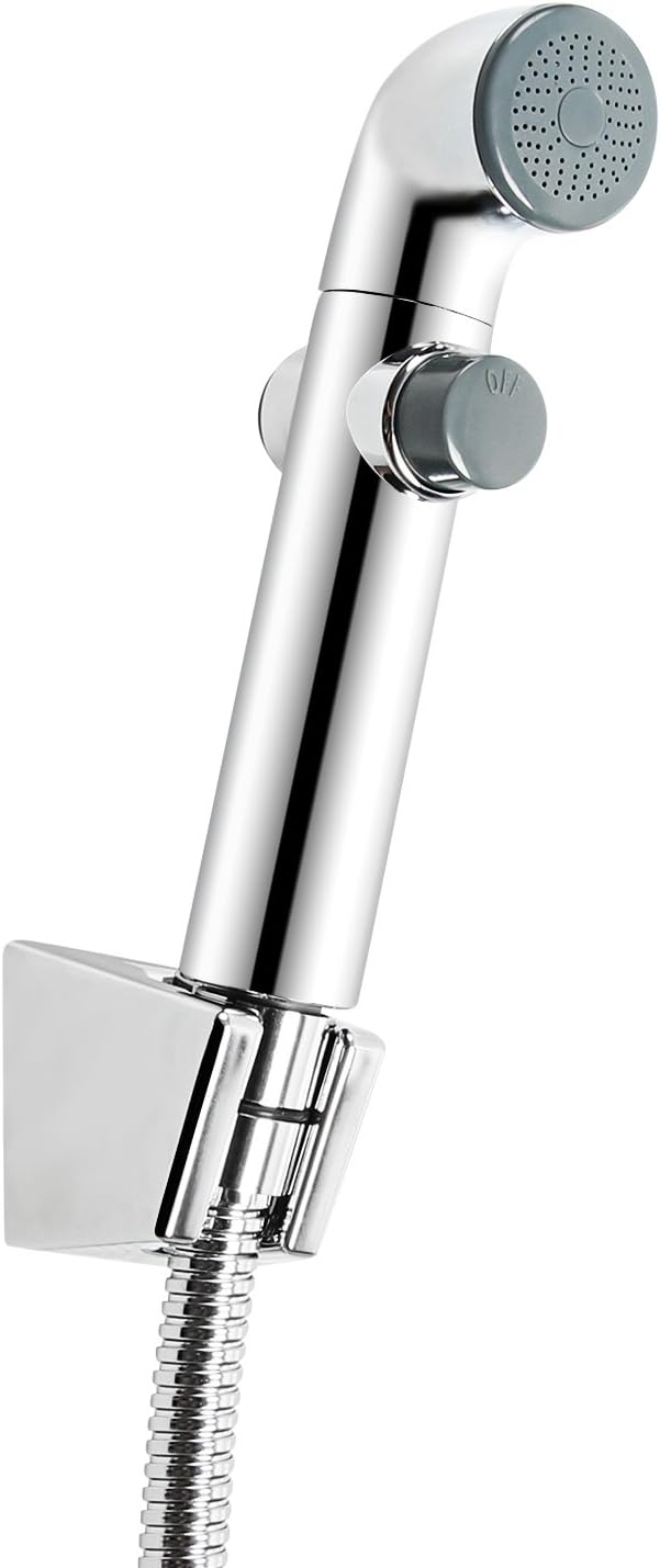 Premium Hand Held Bidet Sprayer Complete Bidet Set for Toilet – Shattaf Bathroom Valve ABS 1 Year Warranty