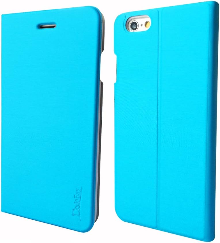 DodoBay Luxury Ultra Slim Fit Flip Folio PU Leather Case Cover Wallet Folding Stand with Credit Card Slot for Apple iPhone 6 4.7" - Sky Blue