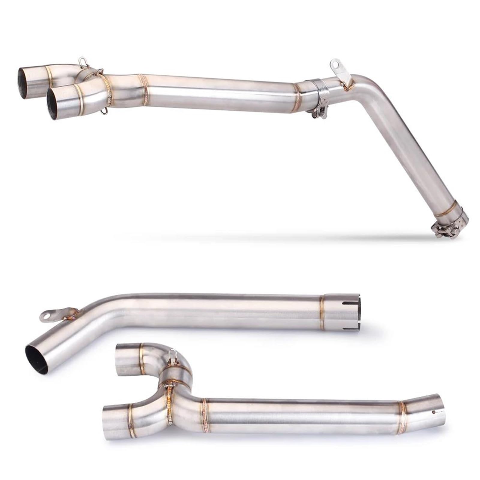 Sistema Escape Silenciador De Escape De Fibra De Carbono para Motocicleta, Sistema Completo De Conexión De Tubo Intermedio para Y&amaha FZ-6N FZ-6S FZ6 FZ6S FZ6N