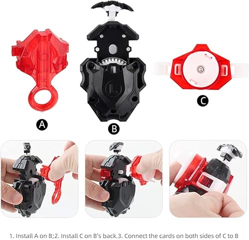 Miniatura 3 de Jimi Bey - Juego de combate que gira 10 piezas superiores que giran y 3 lanzadores con caja de almacenamiento portátil regalo para niños de 6 años o