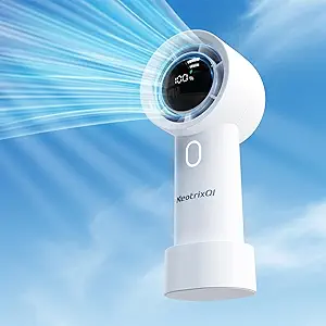 Handheld Fan, Portable Turbo Fan, Mini Small Pocket Fan with 5 Speeds Perfect for Camping, and Outdoor Activities. Rechargeable 3000mAh Battery and Digital Display, Ideal Gift, Travel Essentials