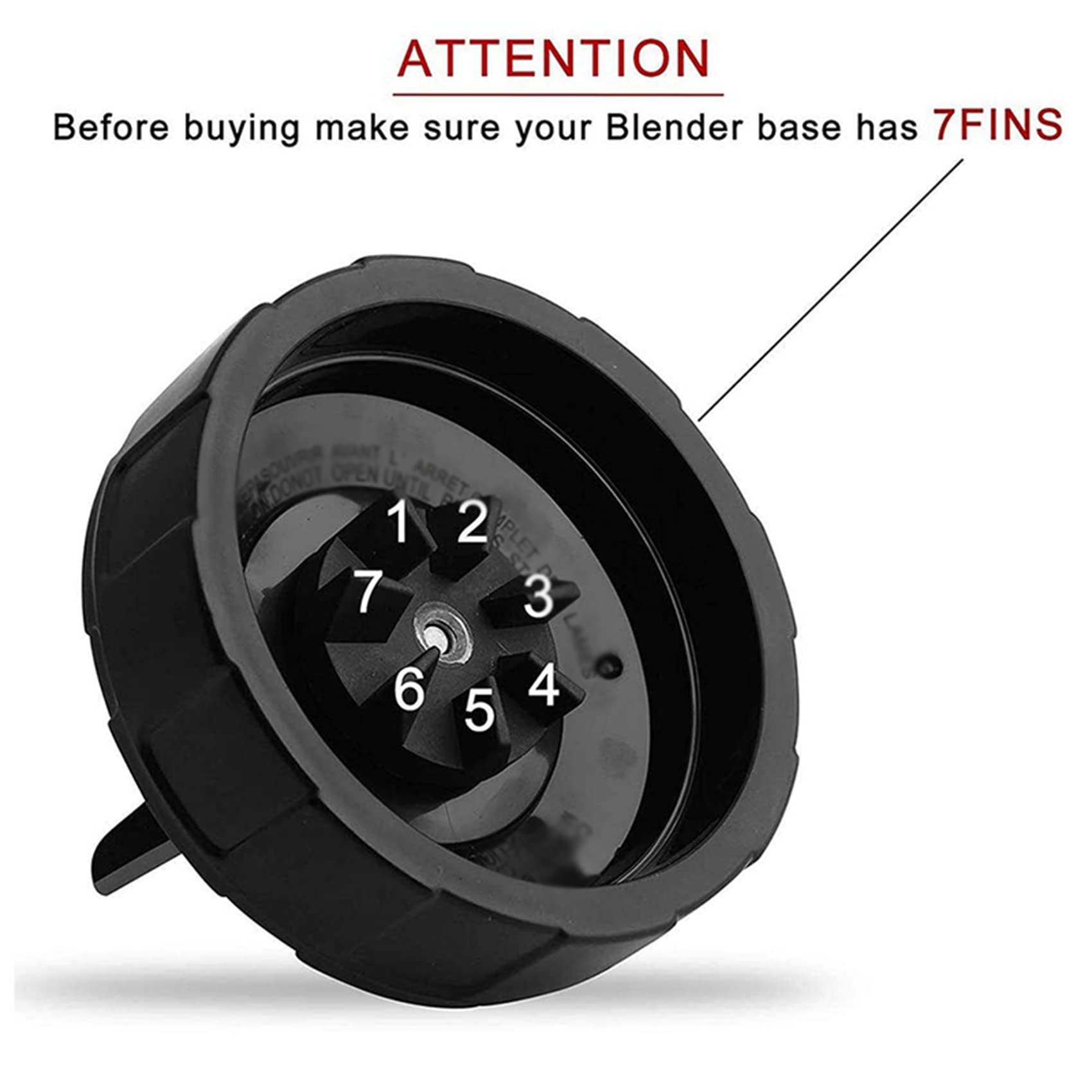 SameeHome 2X 7 Flossen Abzieh Klingen für Blender Teile mit