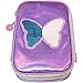 Produktbild Stylex 43996 Schüleretui Time to Shine-Serie, Federmappe in violett mit Holographie-Effekt und zweifarbigem Pailletten Schmetterling, Lila, 1