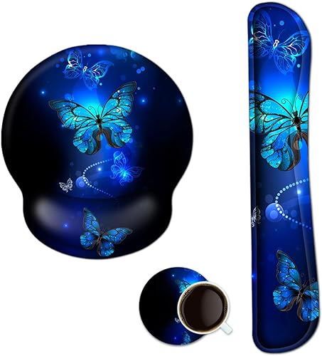 Miniatura 1 de ToLuLu Alfombrilla de escritorio, XXL grande, juego de soporte para la muñeca, alfombrilla de mouse 4 en 1 para juegos, alfombrilla de mouse