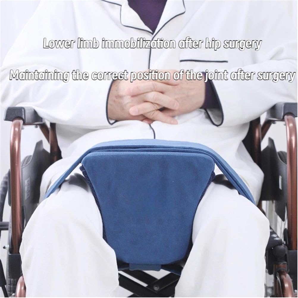 Almohada de posición de rodilla con paquetes de gel para recuperación postoperatoria, cojín antideslizante y cuña con cinturón de seguridad